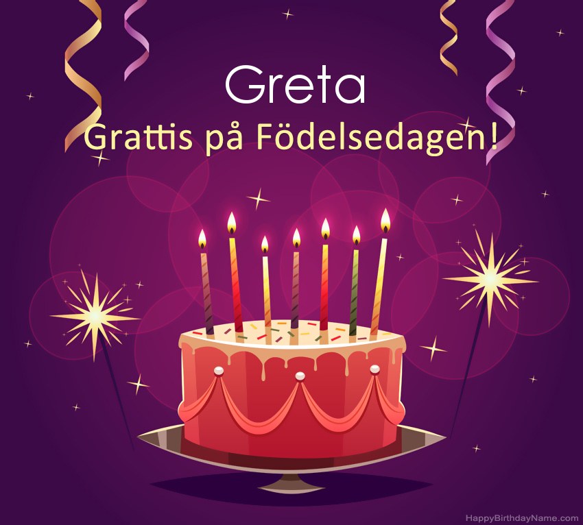 Roliga hälsningar för Happy Birthday Greta-bilder