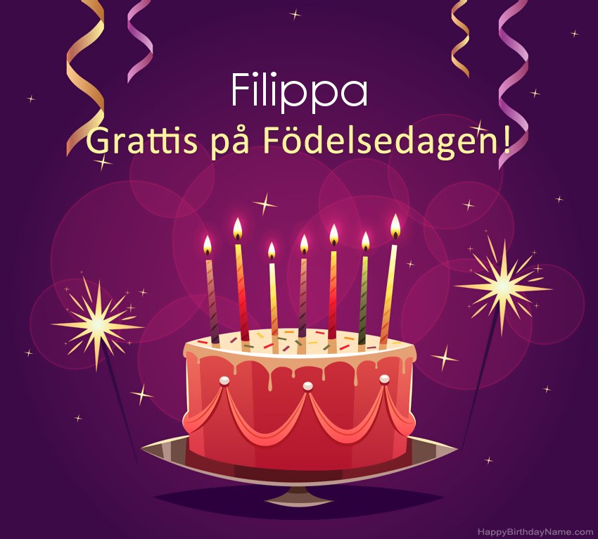 Roliga hälsningar för Happy Birthday Filippa-bilder