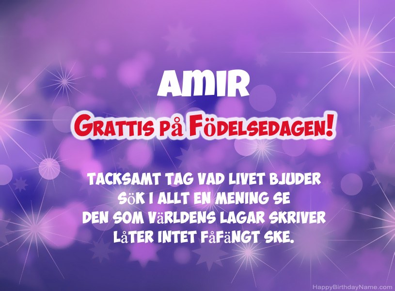 Vackra bilder för Grattis på Amir