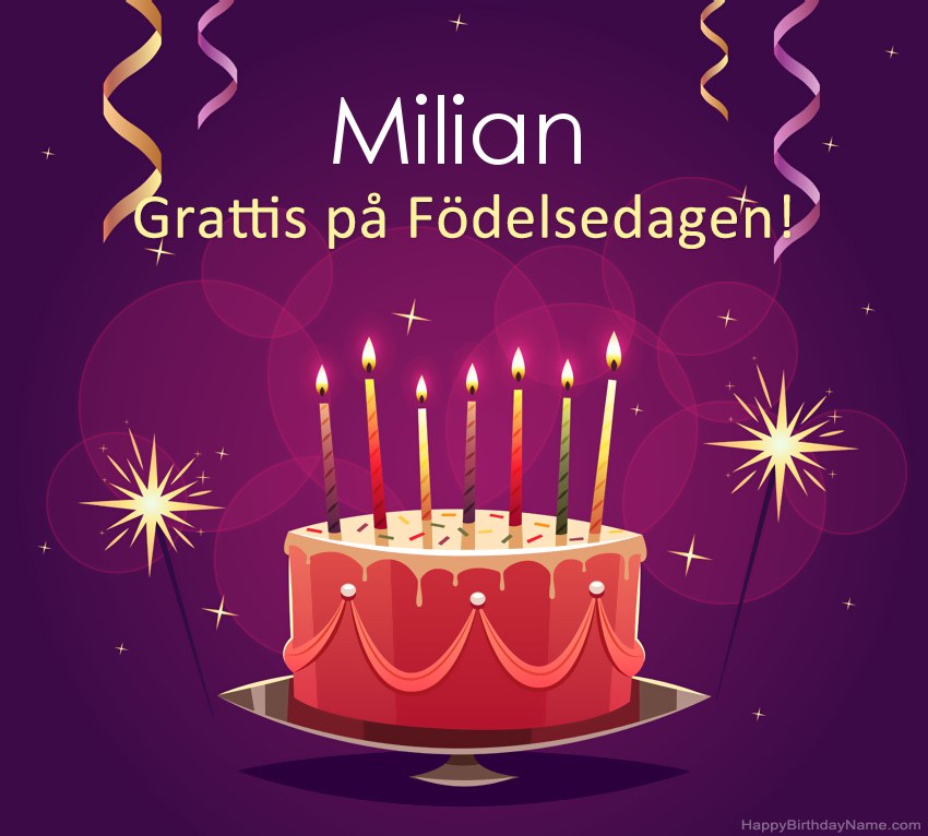 Roliga hälsningar för Happy Birthday Milian-bilder