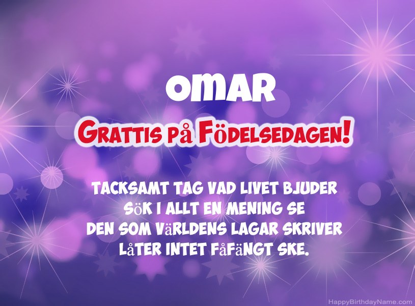 Vackra bilder för Grattis på Omar