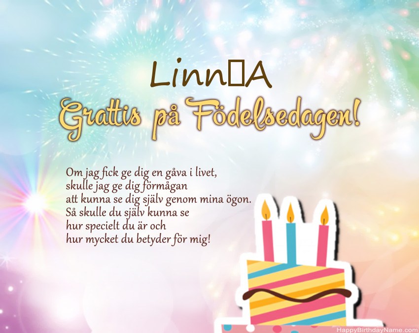 Grattis på födelsedagen LinnA i vers