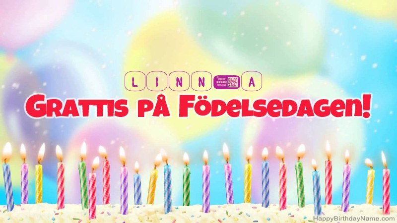 Roliga födelsedagkort för LinnA