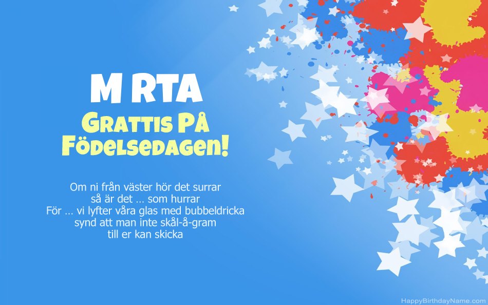 Grattis till födelsedagen till MRtas
