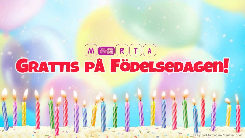 Roliga födelsedagkort för MRta