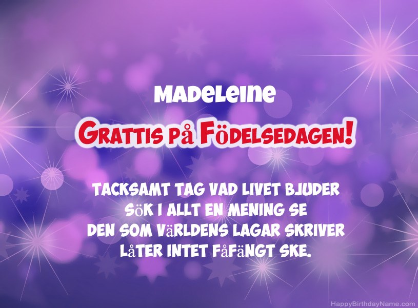 Vackra bilder för Grattis på Madeleine