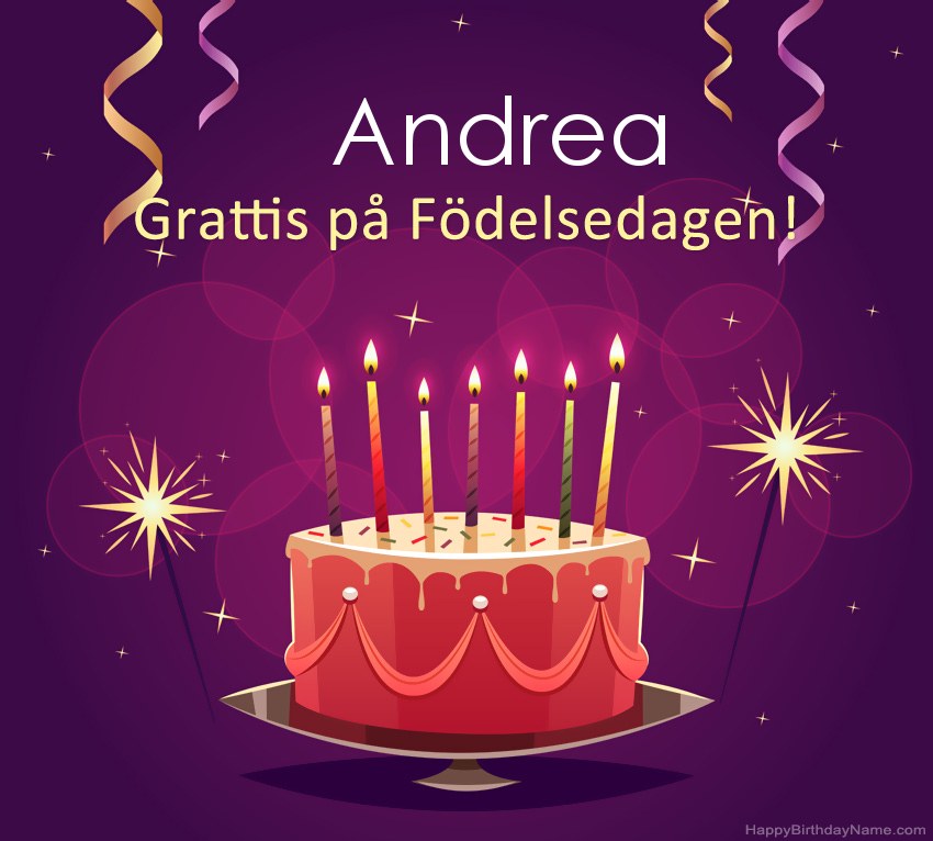 Roliga hälsningar för Happy Birthday Andrea-bilder
