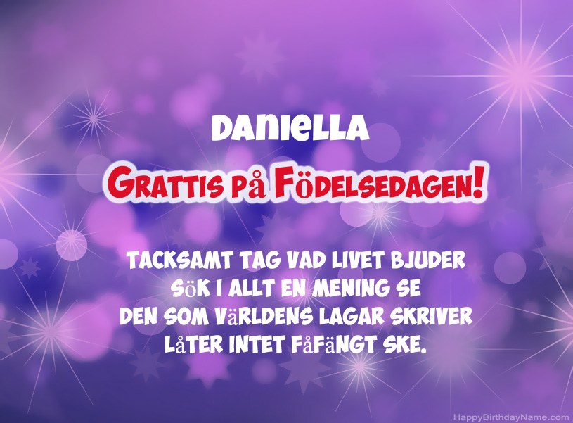 Vackra bilder för Grattis på Daniella