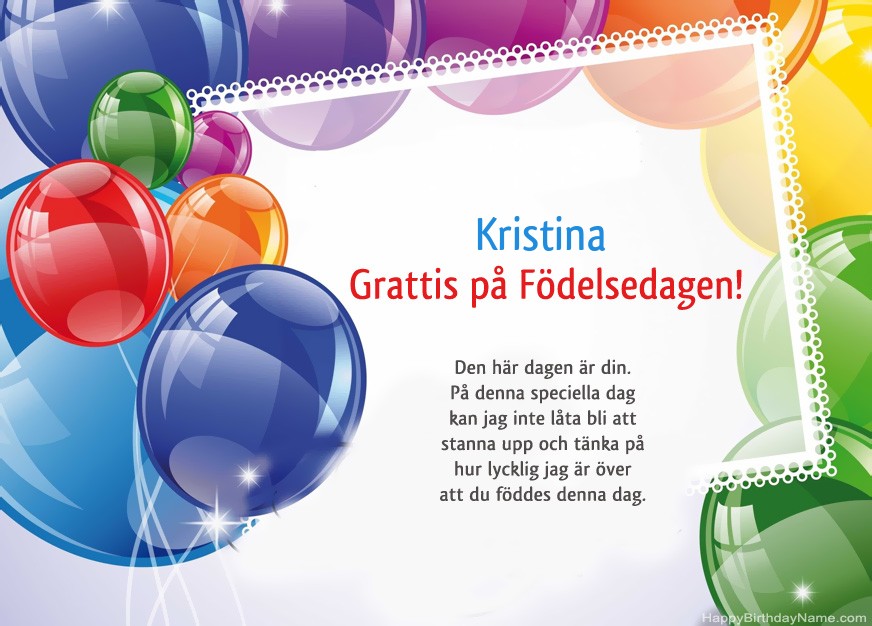 Grattis på Födelsedagen Kristina!