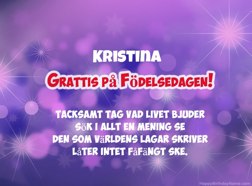 Vackra bilder för Grattis på Kristina