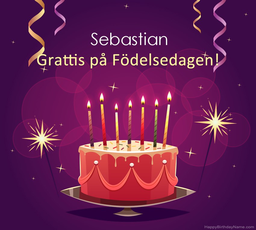 Roliga hälsningar för Happy Birthday Sebastian-bilder