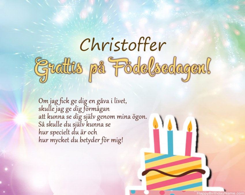 Grattis på födelsedagen Christoffer i vers