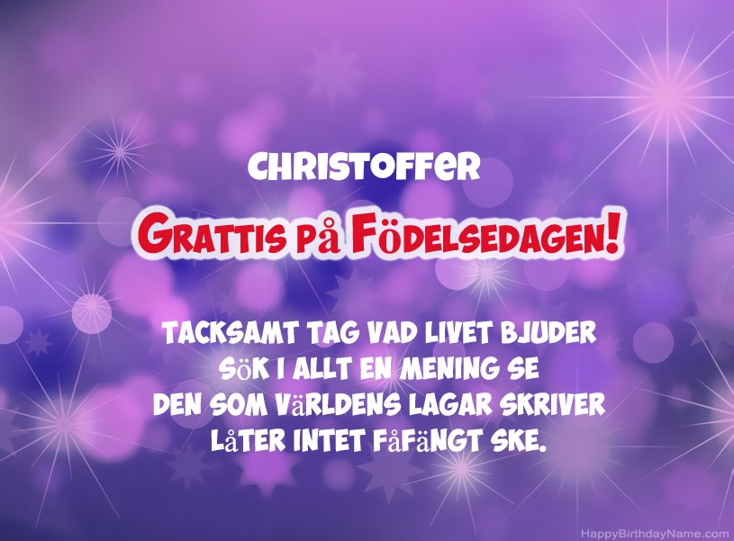 Vackra bilder för Grattis på Christoffer