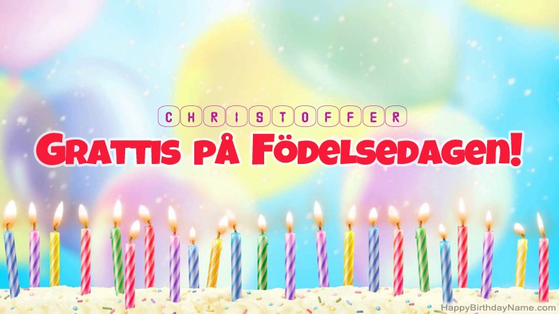 Roliga födelsedagkort för Christoffer