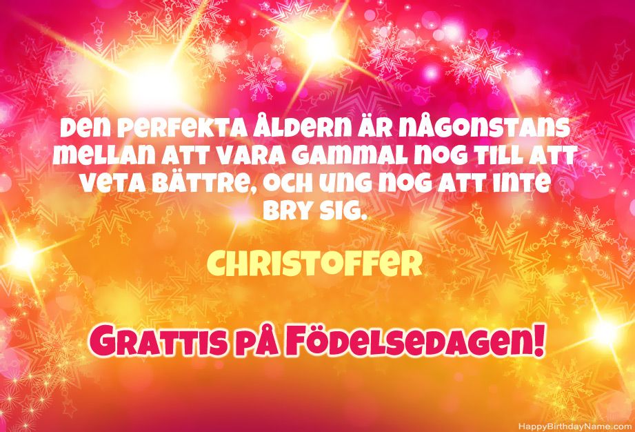 Kul grattis till Grattis på Christoffer