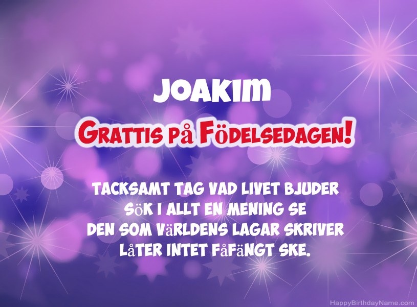 Vackra bilder för Grattis på Joakim