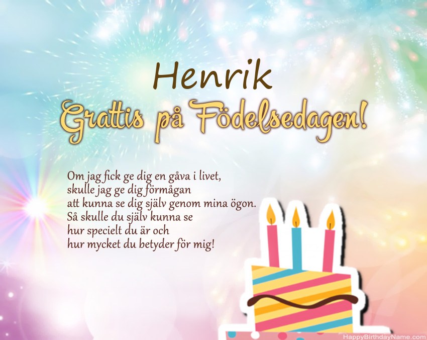 Grattis på födelsedagen Henrik i vers