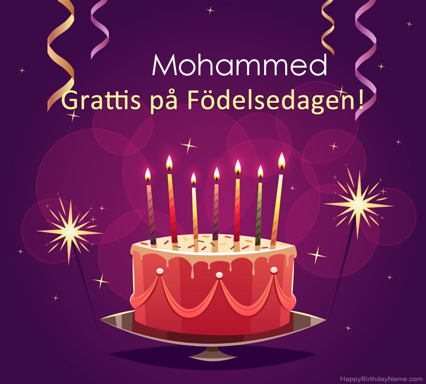 Roliga hälsningar för Happy Birthday Mohammed-bilder