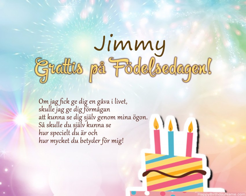Grattis på födelsedagen Jimmy i vers