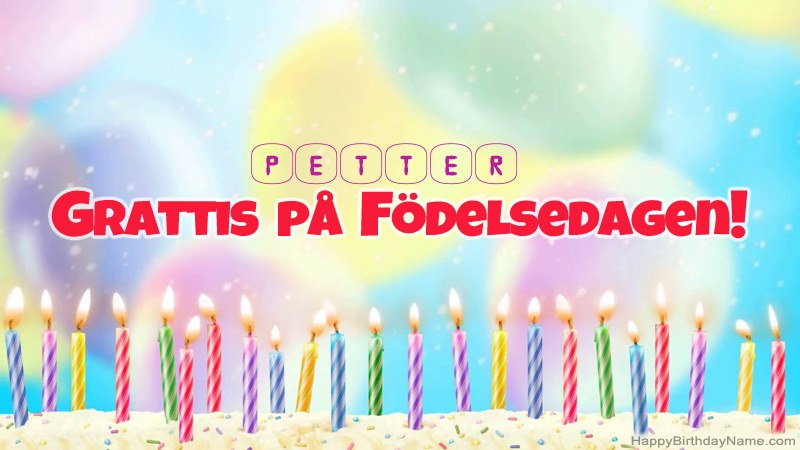 Roliga födelsedagkort för Petter