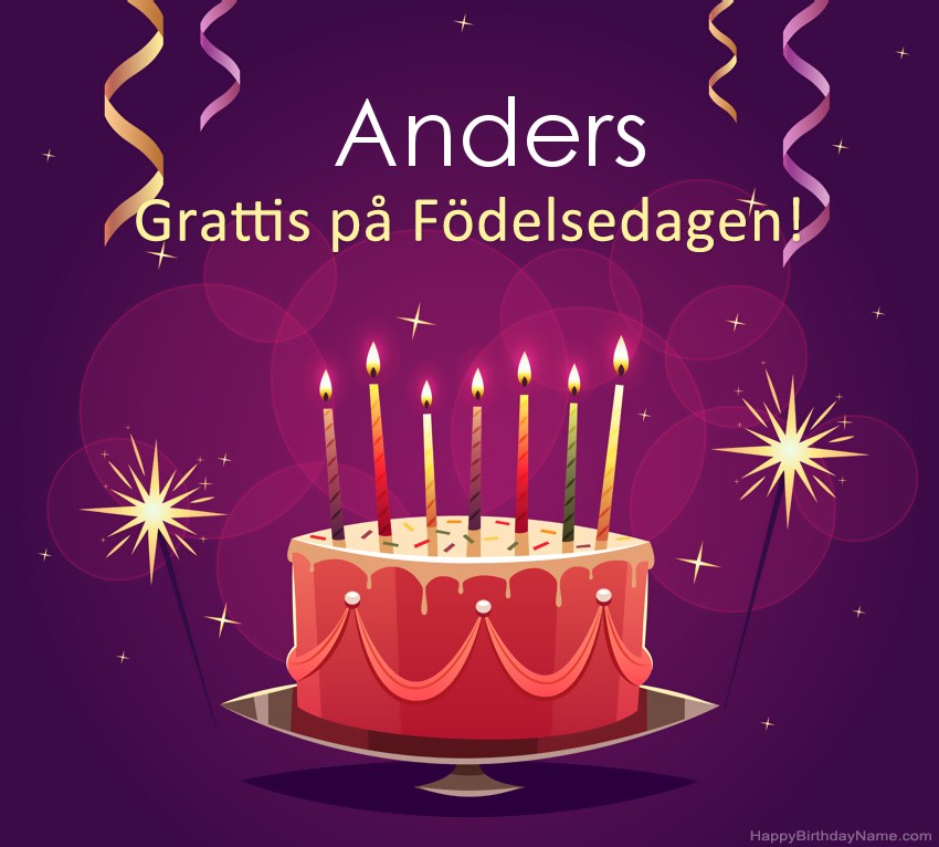Roliga hälsningar för Happy Birthday Anders-bilder