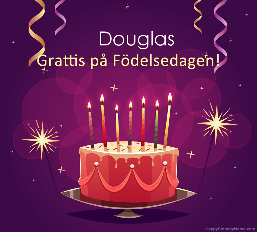 Roliga hälsningar för Happy Birthday Douglas-bilder