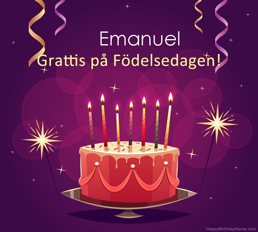 Roliga hälsningar för Happy Birthday Emanuel-bilder