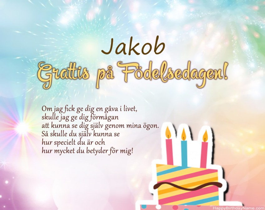 Grattis på födelsedagen Jakob i vers