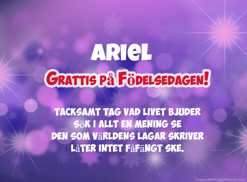 Vackra bilder för Grattis på Ariel
