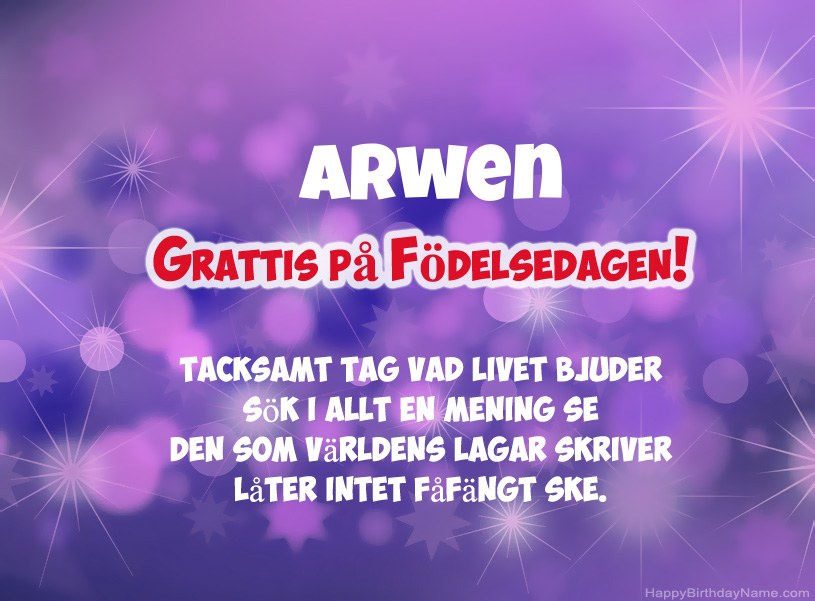 Vackra bilder för Grattis på Arwen