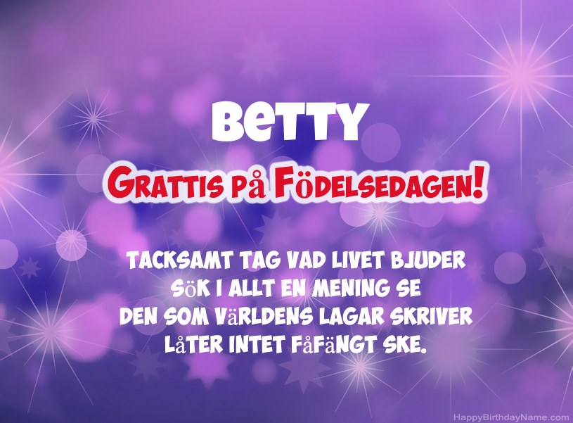 Vackra bilder för Grattis på Betty