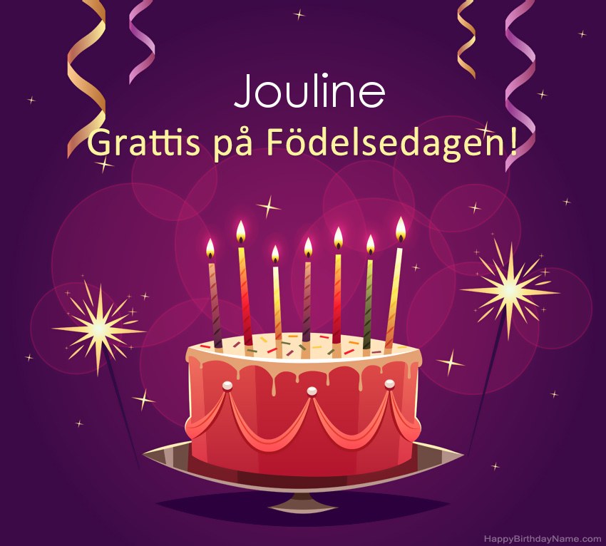 Roliga hälsningar för Happy Birthday Jouline-bilder