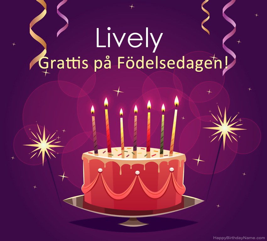 Roliga hälsningar för Happy Birthday Lively-bilder