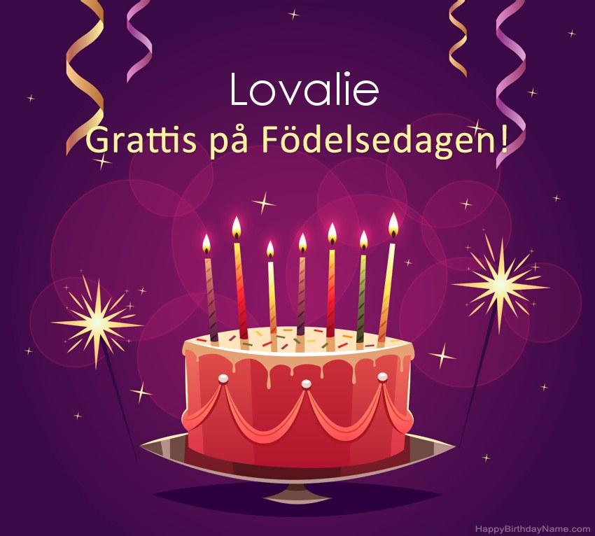 Roliga hälsningar för Happy Birthday Lovalie-bilder