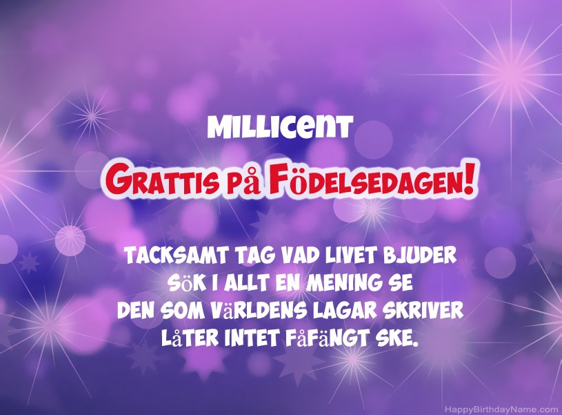 Vackra bilder för Grattis på Millicent