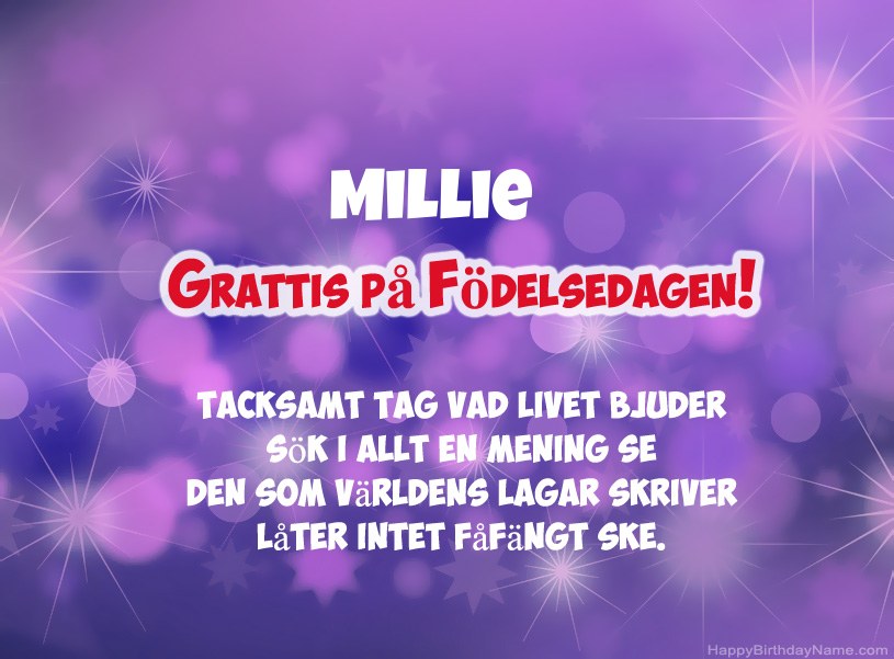 Vackra bilder för Grattis på Millie