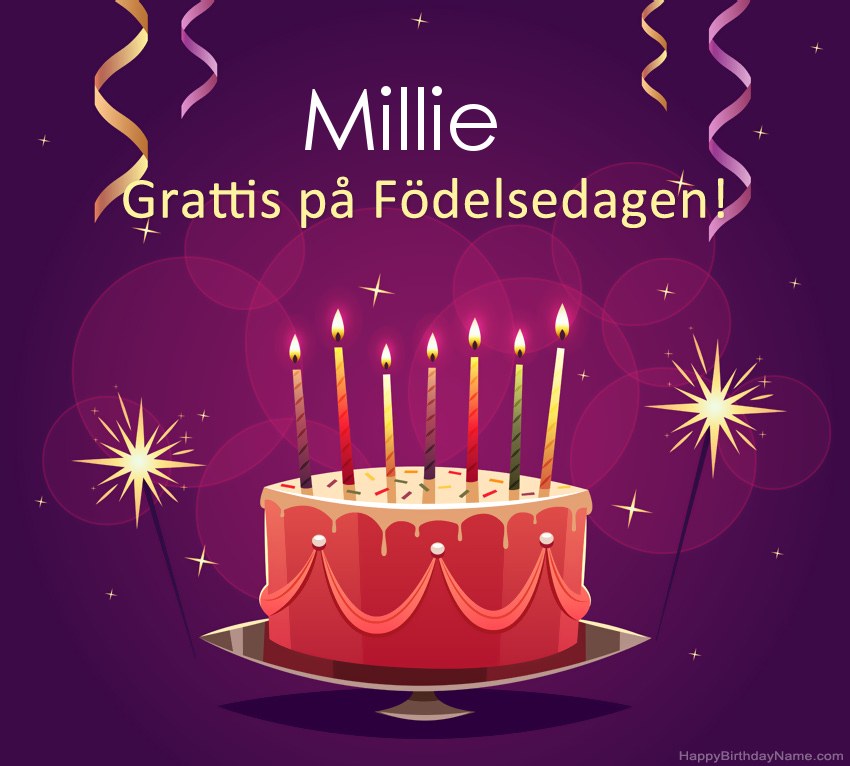 Roliga hälsningar för Happy Birthday Millie-bilder