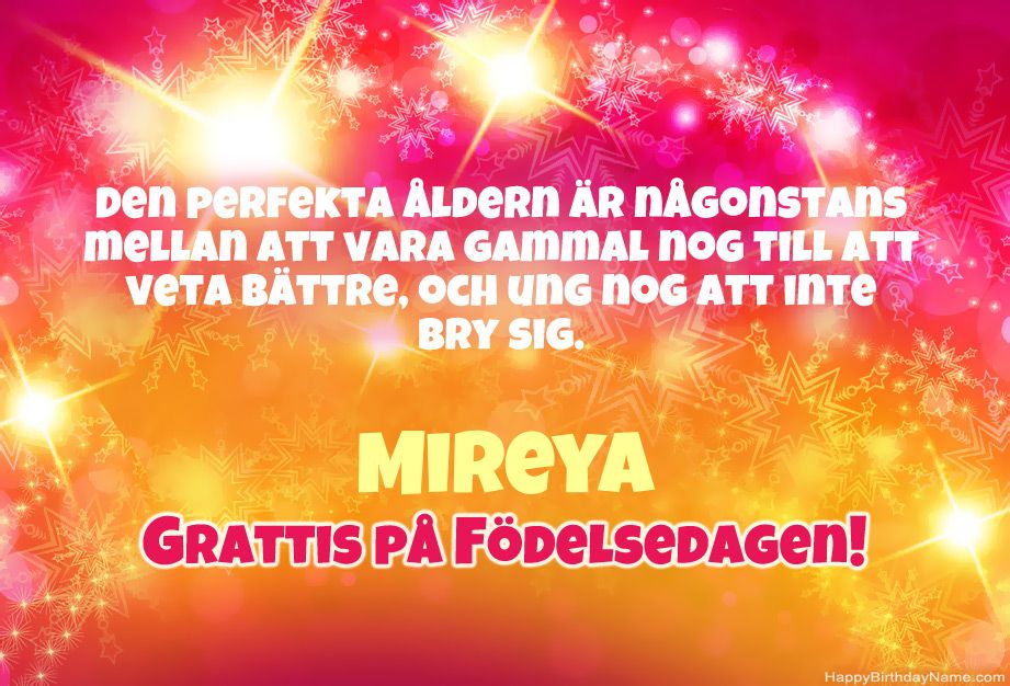 Kul grattis till Grattis på Mireya