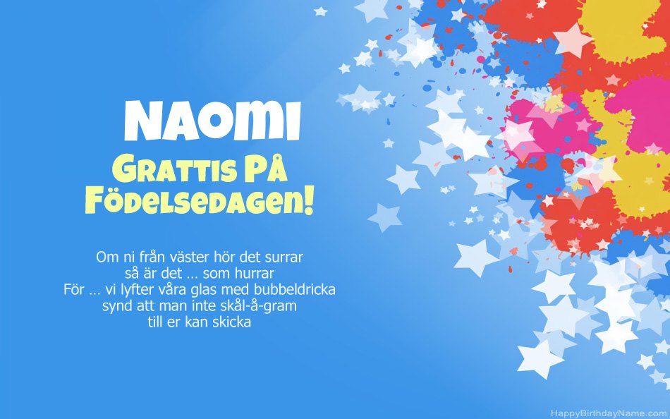 Grattis till födelsedagen till Naomis