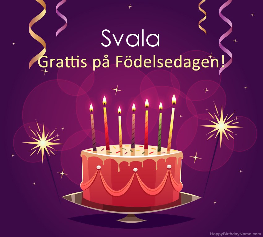 Roliga hälsningar för Happy Birthday Svala-bilder