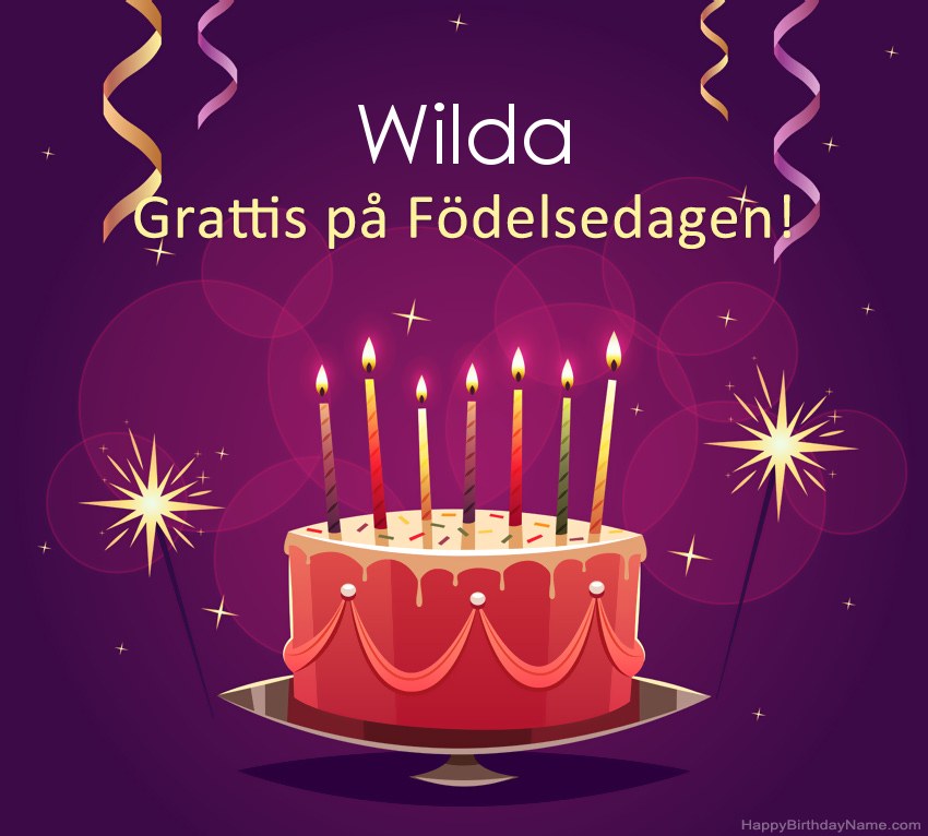 Roliga hälsningar för Happy Birthday Wilda-bilder