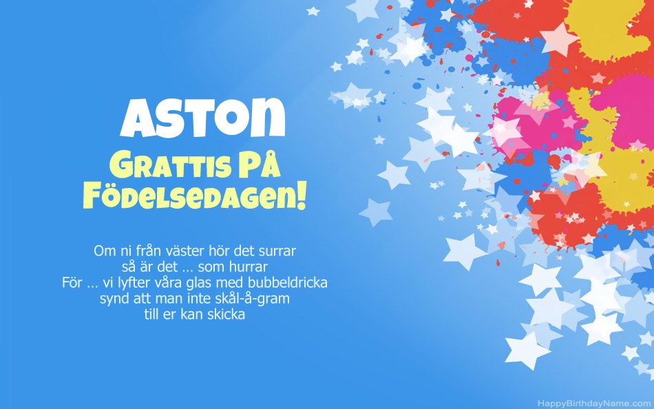 Grattis till födelsedagen till Astons