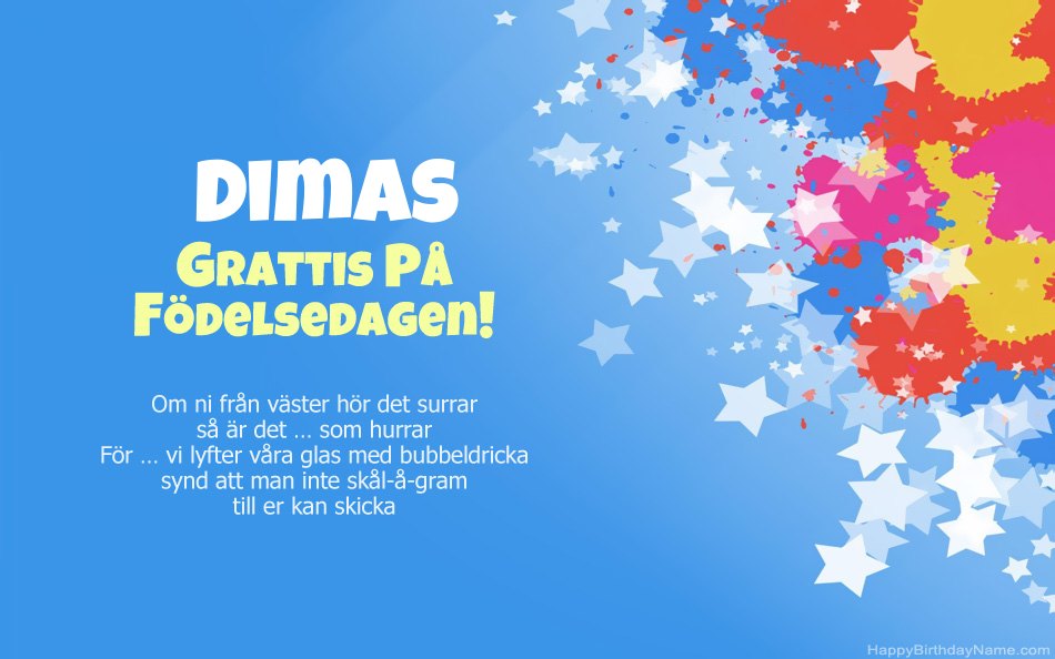 Grattis till födelsedagen till Dimass