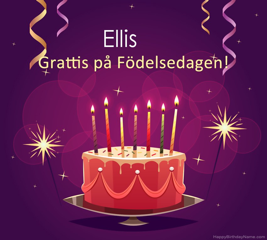 Roliga hälsningar för Happy Birthday Ellis-bilder