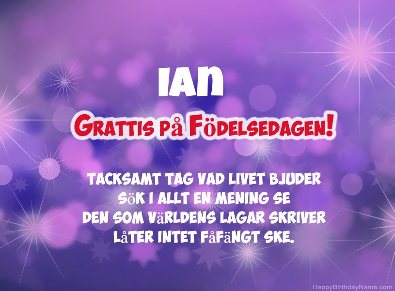 Vackra bilder för Grattis på Ian