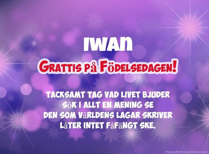 Vackra bilder för Grattis på Iwan