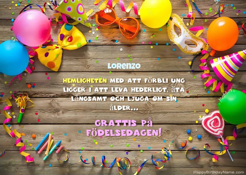 Grattis på födelsedagen Lorenzo-foto