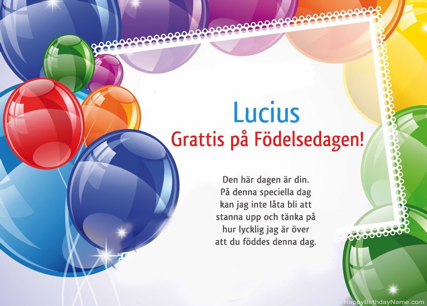 Grattis på Födelsedagen Lucius!