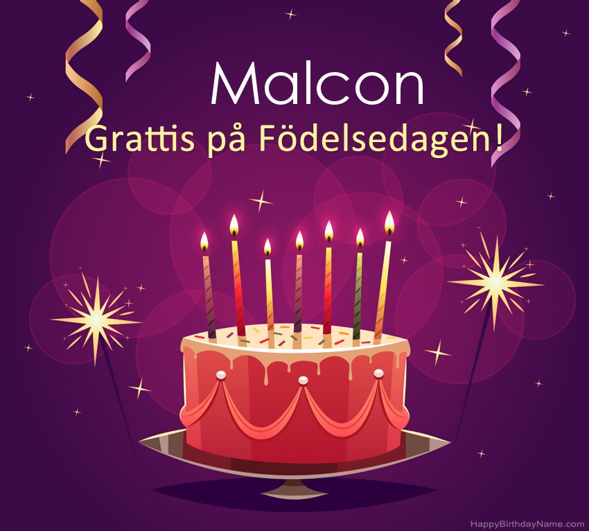 Roliga hälsningar för Happy Birthday Malcon-bilder