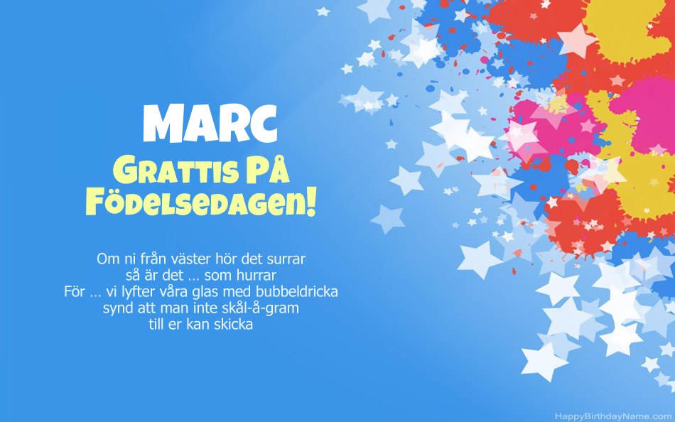 Grattis till födelsedagen till Marcs